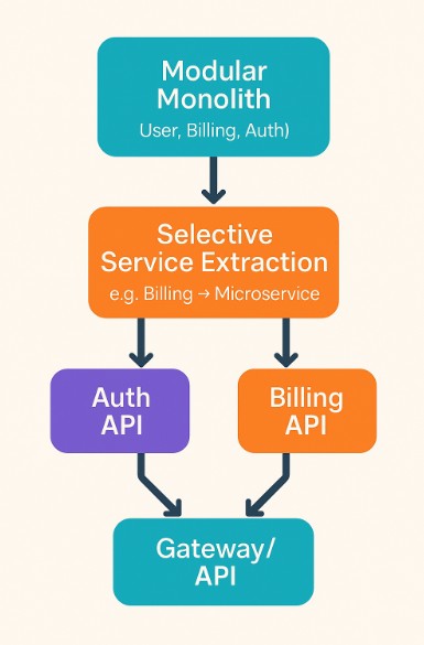 Scaling Pathway – Monolith to Microservices